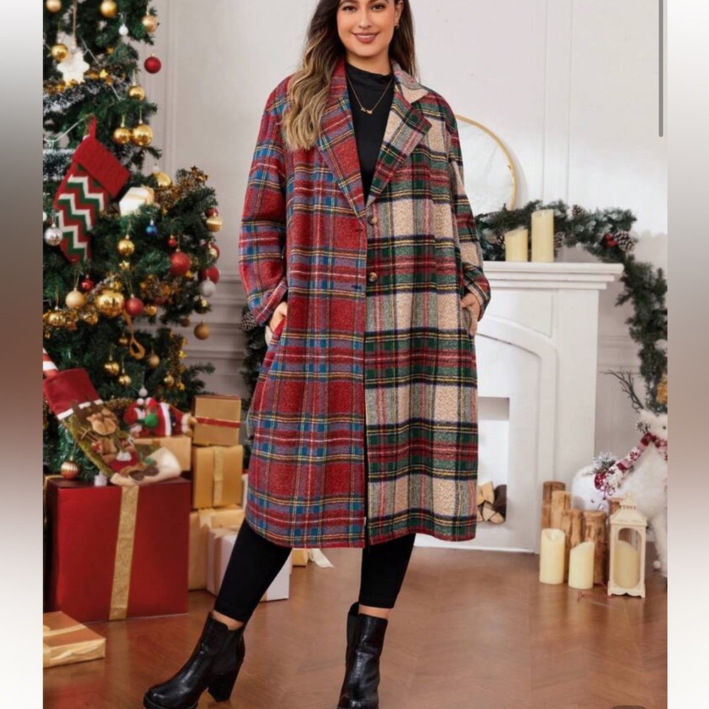 MIXED PLAID JACKET